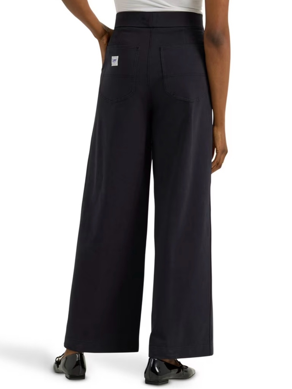 Lee Black High-Rise Wide-Leg Pants